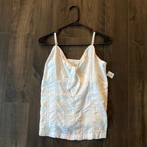White Linen Tank - NWT